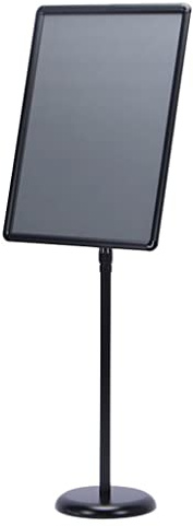 HBLZGBL Infoständer A2 Aluminium Plakatständer Höhenverstellbar Posterständer Informationsständer Präsentationsständer Werbeständer mit Sicherheitsecke (Color : Black)