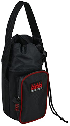 TrailMax 500 Series Water Bottle Horse Saddle Bag; Insulated & Padded Drink Holder; Water Bottle Holder; Western & Endurance Saddle Water Carrier; Water Bottle Not Included; Red Piping
