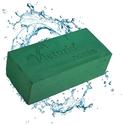 VICTORIA Normal SuperFresh Steckschaum-Ziegel, 20 Stück, Steckmasse für Frischblumen, Steckschwamm - 23 cm x 11 cm x 7,7 cm - Hochzeit Geburtstag Ziegelform Nasssteckschaum - Steckmasse für Blumen