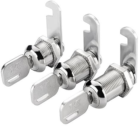 HOUSON 3 Stück Briefkastenschloss, Spindschloss Schranktürschloss Schubladenschloss Kommodenschloss Zylinder Cam Lock(20mm)