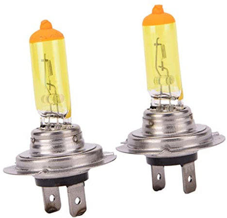 H7 12V-100W/90W Goldgelbe Scheinwerferlampen, Packung mit 2 - Xenon-Gas HID Scheinwerfer-Ersatzlampen