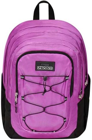 Seven Zaino Doppio Scomparto Imovepack, Viola, Con Tasca Porta Borraccia, Scuola e Viaggio, Medie e Superiori, Bambina e Ragazza