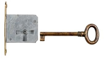 Holzando Möbelschloss Einsteckschloss mit Schlüssel Rechts - Dornmaß 25mm - Halmlänge 52mm