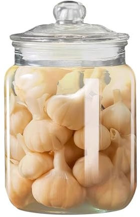 WINAKUI Tarros de cristal para galletas, tarro grande de vidrio con tapas, tarros herméticos para aperitivos, recipientes decorativos de boticario, recipiente de vidrio transparente para galletas,