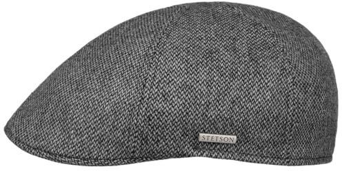 Stetson Texas Schirmmütze Flatcap Fischgrat Made in EU Herren Herbst