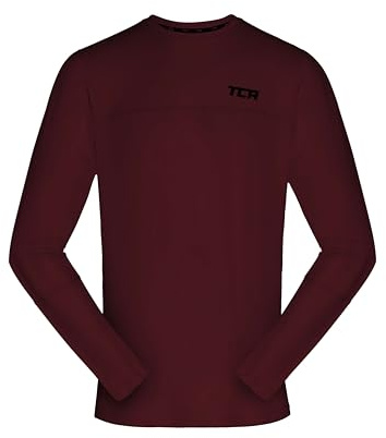 TCA Pojkar element långärmad rund hals löpartröja, Cabernet, 10-12 år