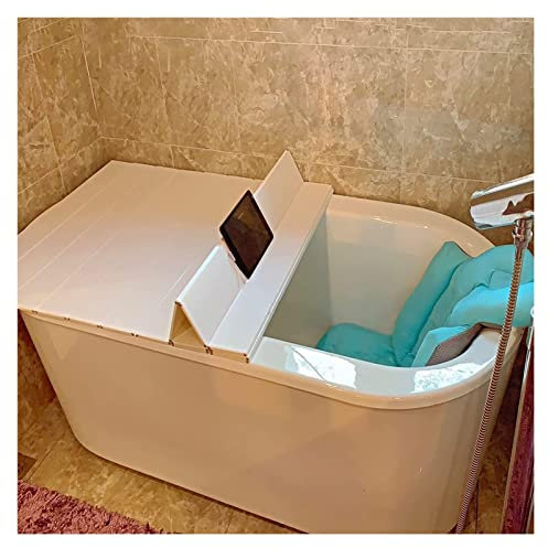 Badewannenablage, Badewannenabdeckung, faltbare, staubdichte Badewannenabdeckung, Badewannenisolationsabdeckung, PVC-Rollladen-Badewannendeckel passend für die meisten Badewannen(170cm*80cm)