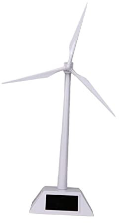 ibasenice Windmühlenmodell Rotierendes Solar-betriebenes Windkraftspielzeug Für Bildung Und Dekoration Für Studenten Weiß