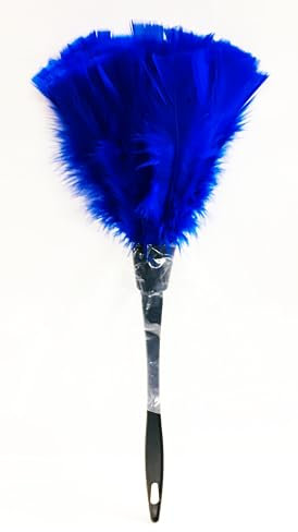 Plumero de Plumas Rosa de 33 cm, Azul, la Herramienta Probada para Quitar el Polvo con Plumas Naturales para deslizarse sobre los artículos