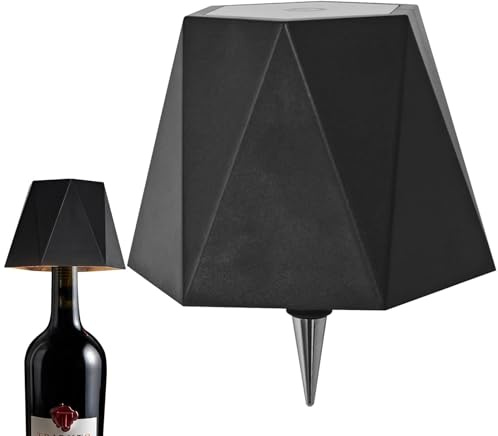 Lampada Bottiglia LED Ricaricabile Senza Fili da Tavolo, Tappo per Bottiglia con Controllo Touch 3 Modalità Temperatura di Colore, per Interno, Esterno, Famiglia, Ristorante, Bar