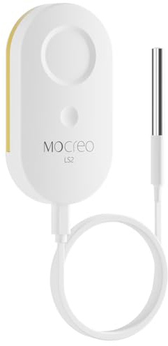 MOCREO LS2 Long Range Thermometer Freezer Alarm, IP67 Waterproof Probe, App Email Alert, 2 Years Data Logging, Remote Temperature Sensor for Refrigerator, RV, Hot Tub (H5Pro or H6Pro Hub Required)