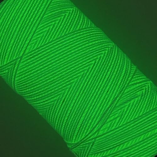 LINHASITA Linhasita gewachstes Garn, 100 g / 170 Meter, 1 mm dick, Polyester (#LUX leuchtet im Dunkeln)