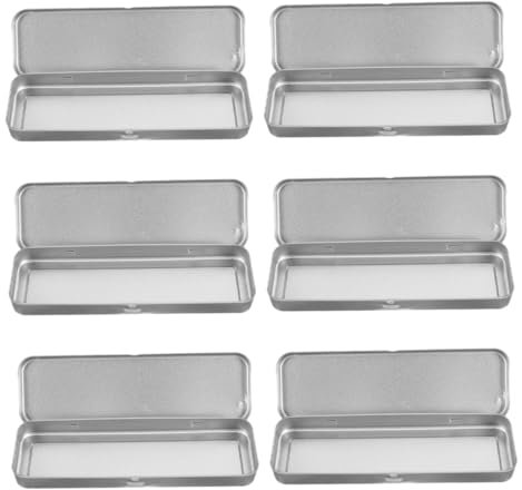 Gadpiparty 6pcs Pencil Box Boys School Cool Stationery Box Metal Tinplate Organiser