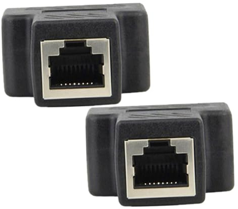 Homoyoyo 2pcs Network Cable Connector Splitter Practical Network Adapter for Household Use Ethernet Connector Adapter