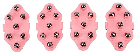 Bonbela massagehandskar för handflatan med 7 stycken magnetiska rullbollar, 4 stycken för att lindra smärta i muskler, rygg, nacke, leder, fötter, axlar och ben