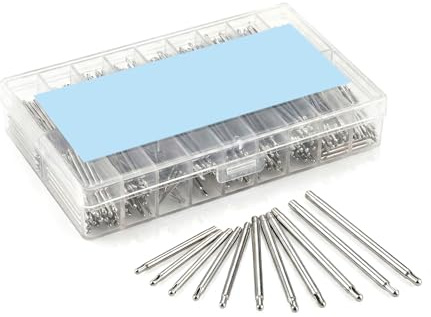 Hopzab 360 PCS Stainless Steel Watch Strap Pins Assortment – Spring Bars Replacement Kit for Watchmaker, Various Sizes 6mm-23mm, Professional Watch Band Link Pins for Repairing