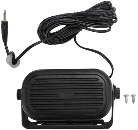 Ausla Car Externer Lautsprecher, 3,5-mm-Externer Lautsprecher mit 14,76 Ft Kabel für CB-Funk Amateurfunk Scanner und Mobile Transceiver IC-7100