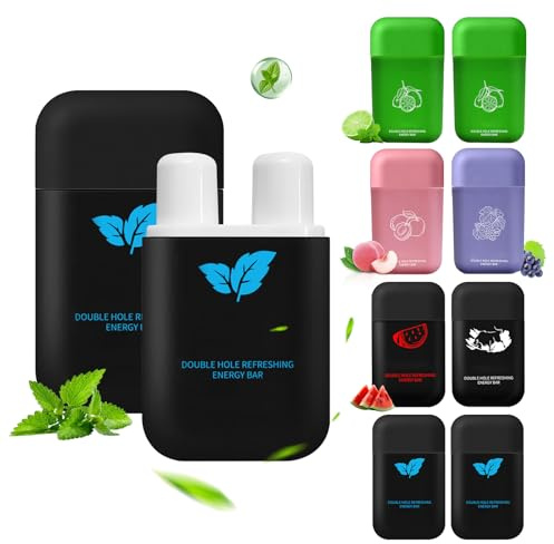 8 PCS Inhalateur Nez Inhaler Nasal Stick Inhalateurs Nasaux Conception À Double Extrémité Comprend 6 Parfums Doux Et Non Irritant Compact Portable Soulage Rapidement L'inconfort Rafraîchit Revigore