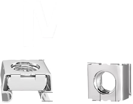 Kit de tuercas jaula y tornillos para montaje en b Tuercas enjauladas flotantes cuadradas de acero inoxidable M4-M10 for rack servidores, paquete 10 unidades(M8 10pcs)
