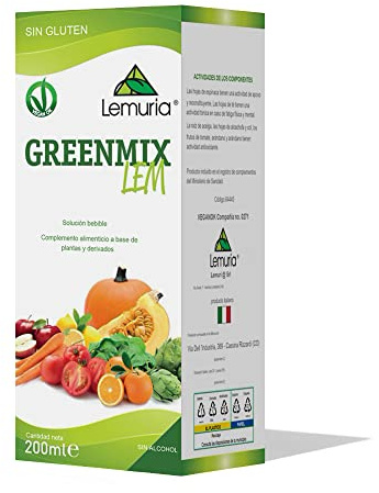 Lemuria Greenmix Lem - Útil para los malos hábitos alimenticios - complemento alimenticio natural a base de plantas y derivados - 200 ml