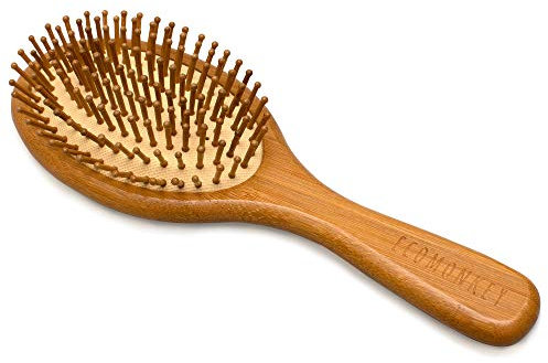 Bambus Haarbürste ✮ Zero Waste ✮ Plastikfrei ✮ 100% Vegan ✮ Nachhaltig ✮ Naturborsten aus Bambus ✮ Antistatisch ECOMONKEY®