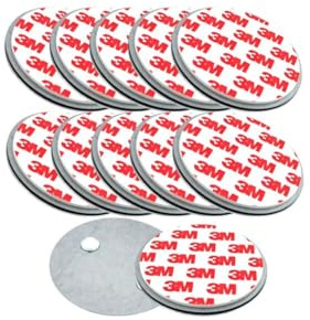 Defacto Rauchmelder Magnethalterung 10 Stück Selbstklebende Ø 70mm - 3M Magnethalter für alle Rauchmelder schnelle und sichere Montage ohne Bohren & Schrauben für Feuermelder und Rauchwarnmelder