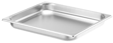 HENDI Gastronormbehälter, sehr robust, 3L, GN 2/3, (H) 40mm, Edelstahl | Geeignet für Chafing Dishes, Bain-marie, Backöfen, Gefrierschränke, temperaturbeständig von -40° bis 300°C, 354x325mm