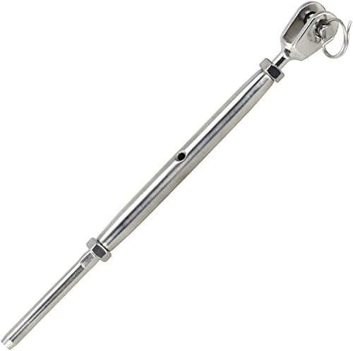 OPIOL QUALITY® Wantenspanner Gabel - Drahtseil M6 aus Edelstahl A4 V4A (2 Stück) Geschweißt Geschlossen Seilspanner Spannschlos Spanner Spannschlösser Spannschraube