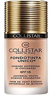 Collistar Unico Fondotinta SPF 15, N.1n Avorio, fondotinta ad effetto antietà globale, texture liquida e coprenza modulabile, per tutti i tipi di pelle, adatto anche a pelli sensibili, 30 ml