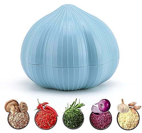 CJCSM Spremiaglio, Mini tritaverdure, Passaaglio Taglia Aglio, Tritatutto a Forma di Aglio, Trita Aglio e affettatrice, Utensili da Cucina manuali