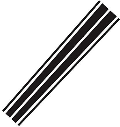 Auto-Aufkleber, wasserdicht, D-1040, stilvolle Auto-Motorabdeckung, Dekor, Streifen, Emblem, Bandage, Auto-Aufkleber – Schwarz