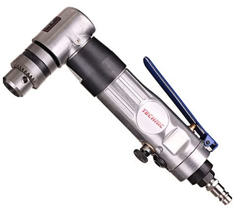 TC TECHNIC AT-5051 Pneumatische Winkelbohrmaschine mit Schlüsselfutter für Bohrer Drehrichtung Einstellmöglichkeit Höhe 95 mm Drehzahl 180 U/min