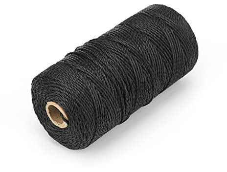 jijAcraft 426 Feet Black Nylon Twine #36 Mason Nylon String Line, Gardening Nylon String, Durable Twisted Construction String Building Line for Climbing Plants, Gardening, Crafting