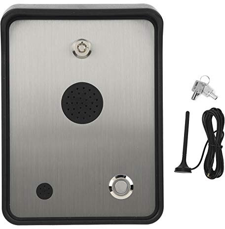 Campanello per Citofono Vocale, Doppia Porta di Ingresso Allarme Kit Citofono per Campanello Domestico, Attivazione Tramite SMS Allarme Citofono Audio Vivavoce per Case Private Chiamate di Emergenza