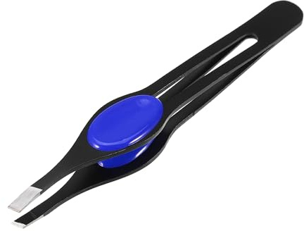 VOCOSTE Pinze Sopracciglia Antiscivolo 1Pc Per Donne Acciaio Inossidabile | Colore: Blu. Dimensioni: 3.78x0.63 (9.6x1.6cm). Punta Stretta E Ganasce Lisce Per Rimozione Precisa. Adatto A Uomini.