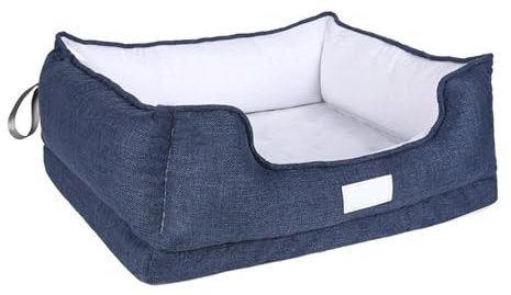 Hundebett Vier-Jahreszeiten-Hundezwinger, abnehmbares und waschbares Hundebett, quadratisches Zwinger, weiches Haustierbett, warm und for Schlafen geeignet Hundebett für Große Mittelgroße Kleine Hunde
