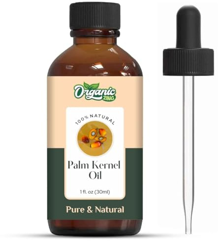 Organic Zing Palm Kernel Oil 30 ml (1.01 fl oz) – Smooth Multi-Use Oil for Soap Making, Skincare & DIY Formulations