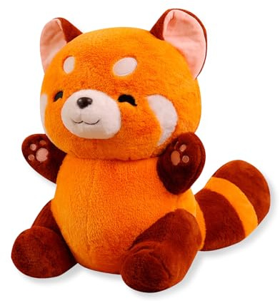 Zhlearda Roter Panda Kuscheltier, 23cm Red Panda Plush, Kawaii Roter Panda | Flauschiger Kuscheltie Roters Panda, Kuschelige Panda Plüsch, Stuffed Animals Geschenk für Junge Mädchen