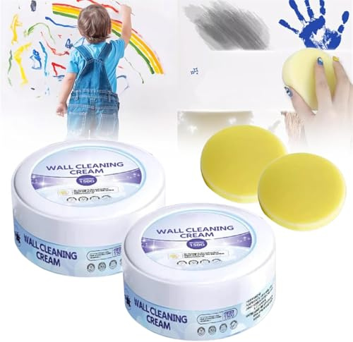 PAXLBF Crème nettoyante pour Murs 150 g, crème nettoyante et revitalisante pour Murs, pâte nettoyante Multi-usages, pâte nettoyante pour Surfaces dures, pour Murs, plafonds et plinthes