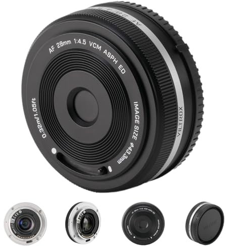 VILTROX 28mm F4.5 FE pour Sony E Mount Objectif,AF 28mm f/4.5 E Mount Pancake Objectif à Focale Fixe,Full Frame Objectif Grand Angle pour Sony a7 a7R a7S a7C a7RII a7SII a7SIII a7III a7RIII a7IV a7RIV
