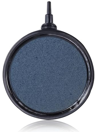 Aqua Universe 132mm Round Air Stone Disc for Fish Tank Air Pump, Black Frame Ideal for Aquarium, Ponds and Hydroponics