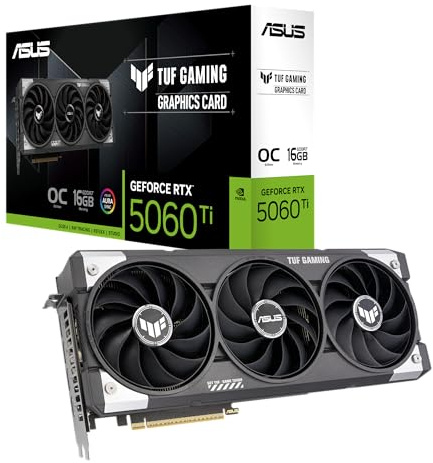 ASUS NVIDIA GeForce RTXTM 5060Ti 16GB PCIE 5.0 GDDR7 OC Edition/TUF-RTX5060TI-O16G-GAMING grafikkort