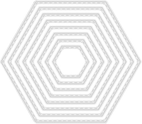 Set mit 8 sechseckigen Hintergrund-Stanzformen aus Metall, Prägeschablonen für Thanksgiving, Weihnachten, Grußkarten, Papier, Basteln, Dekoration, Kartenherstellung, Zubehör, Scrapbooking, Stanzformen