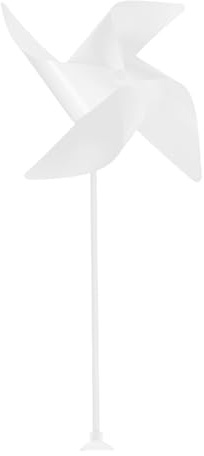 Operitacx 10ensembles Moulin à Vent Rotatif Plastique Blanc pour Décoration De Jardin Extérieur Lot pour Fête De Indépendance Décoration De Pelouse
