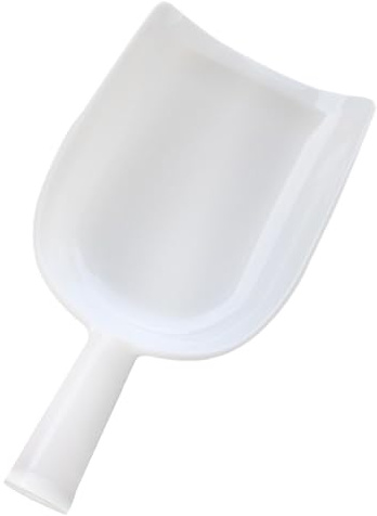 FewNvWa Cuillère Nourriture Animale Spatule Répartition Grains Pelle Alimentation Animaux Outil Cuisine Ferme Design Multifonction en PC Adaptée à L'Agricultu, Blanc 29cmx19cmx7cm