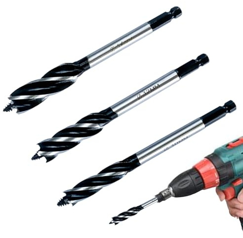 Brocas de cola hexagonal - Herramientas De Trabajo De Madera De Acero,4 Espinillas De Albañilería Y Dentado | Para Carpinteros Carpinteros Concreto Cajones Vidrio Ladrillo Azulejo Cemento Madera
