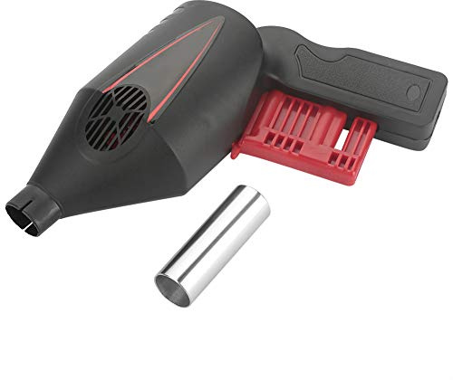 Bärbar manuell BBQ Fläkt Luftfläkt för kolgrill Lägereld Camping Picknick Rostfritt stål Plast Handmanövrerad grillfläkt Eldstartare