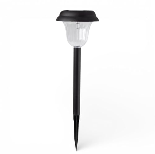 Luci a LED - Pinchetto - Luci a LED solari per esterni, lampade senza fili, lanterne solari esterne, decorazione casa, giardino, confezione da 6 pezzi con paletto nero, schermo traslucido