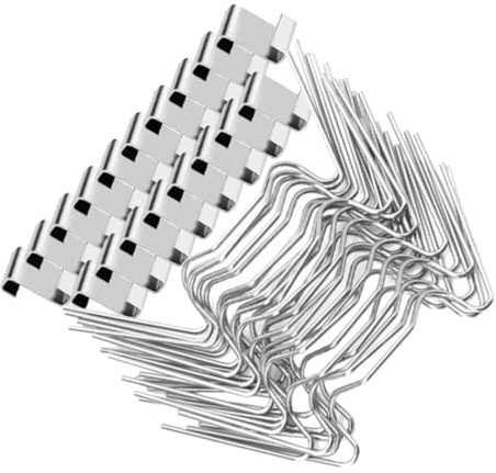 TOPBATHY Clips de Vitrage et Installation Flexible Résistance à Rouille pour Serrage en Acier Inoxydable W et Z pour Réparation et Entretien