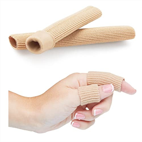 NatraCure Gel Fingerschutz & Zehenschutz Schlauch-Bandage zum Zuschneiden, 5er Set – Druckschutz Finger-Bandage & Zehen-Bandage zur Schmerzlinderung bei Hühneraugen, Blasen, Hammerzehen & Schwielen